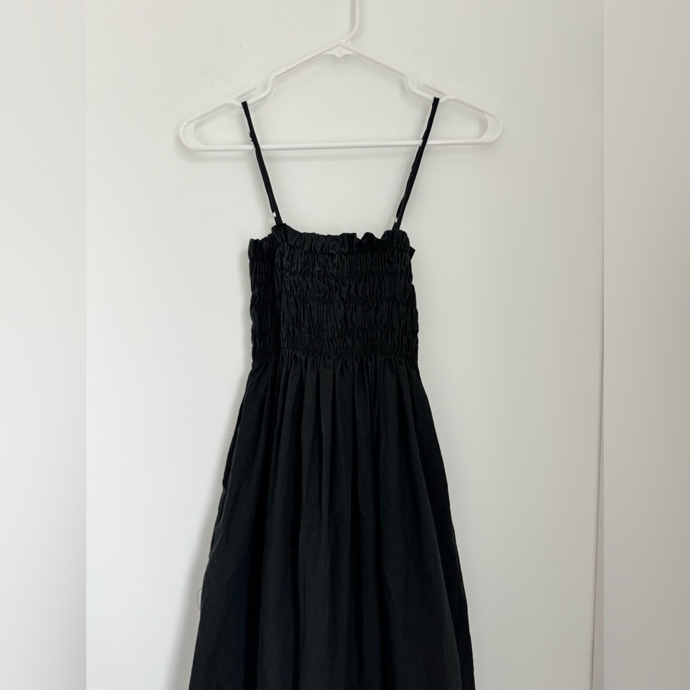 Ciao Lucia Small Umbria Black Smocked Midi Dress - Picture 6 of 10